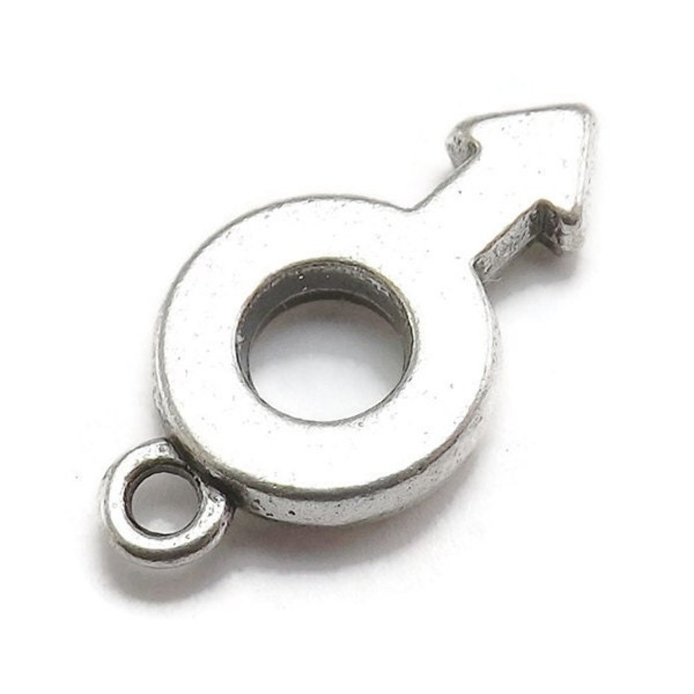 8pcs‎ Male Symbol Charms silver tone metal gender